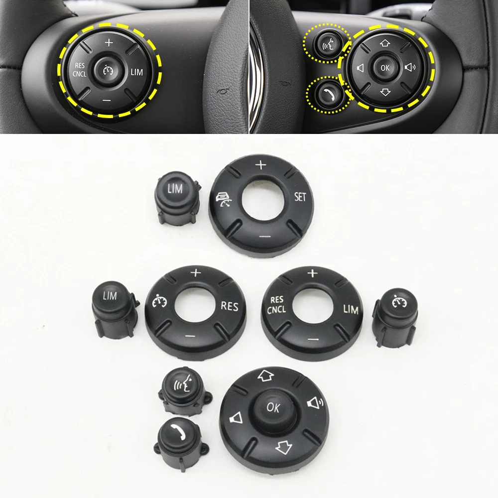 Car Steering Wheel Cruise Volume Adjust Control Trim Button Cap Cover For BMW MINI Cooper Clubman Countryman F54 F55 F56 F57 F60