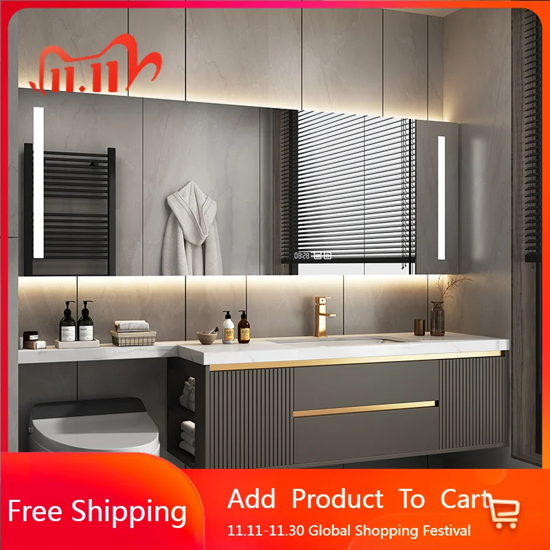 

Light Luxury American Bathroom Cabinet Accessories Modern Cupboard Makeup Vanity Display Partitions Paper Archivadores Furniture