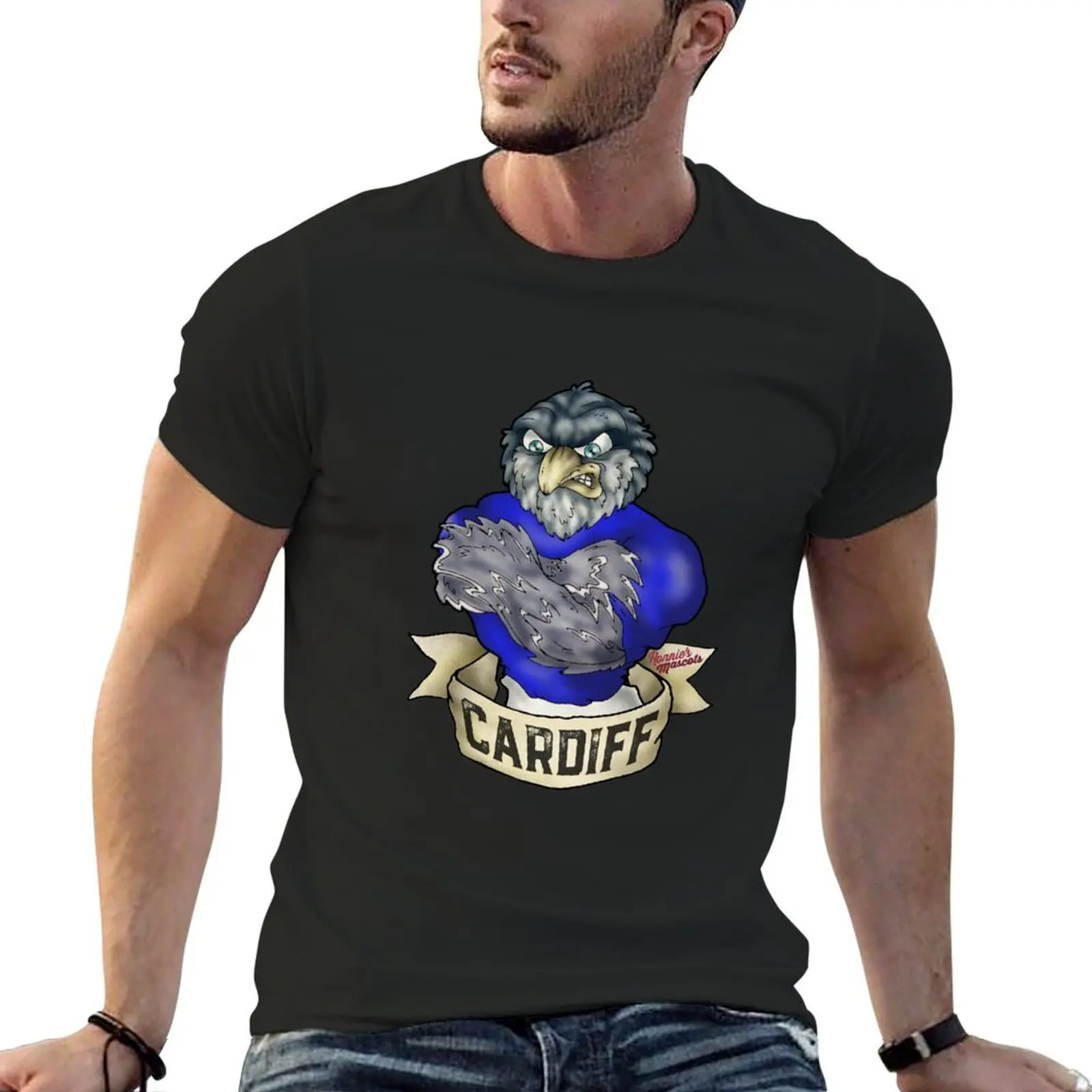 

Cardiff City Bluebird Mascot T-Shirt funny shirt cotton customs design your own custom t-shirts mens plain t shirts