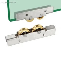 1Pc Frameless Glass Door and Window Pulley Balcony Sliding Glass Door Wheel Kitchen Cabinet Track Roller Furniture Hardware