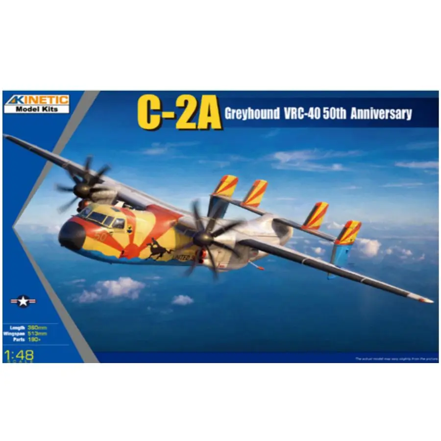 Kinetic K48144 1/48 C-2A Greyhound VRC-40 50th Anniversary Assembly Model kit