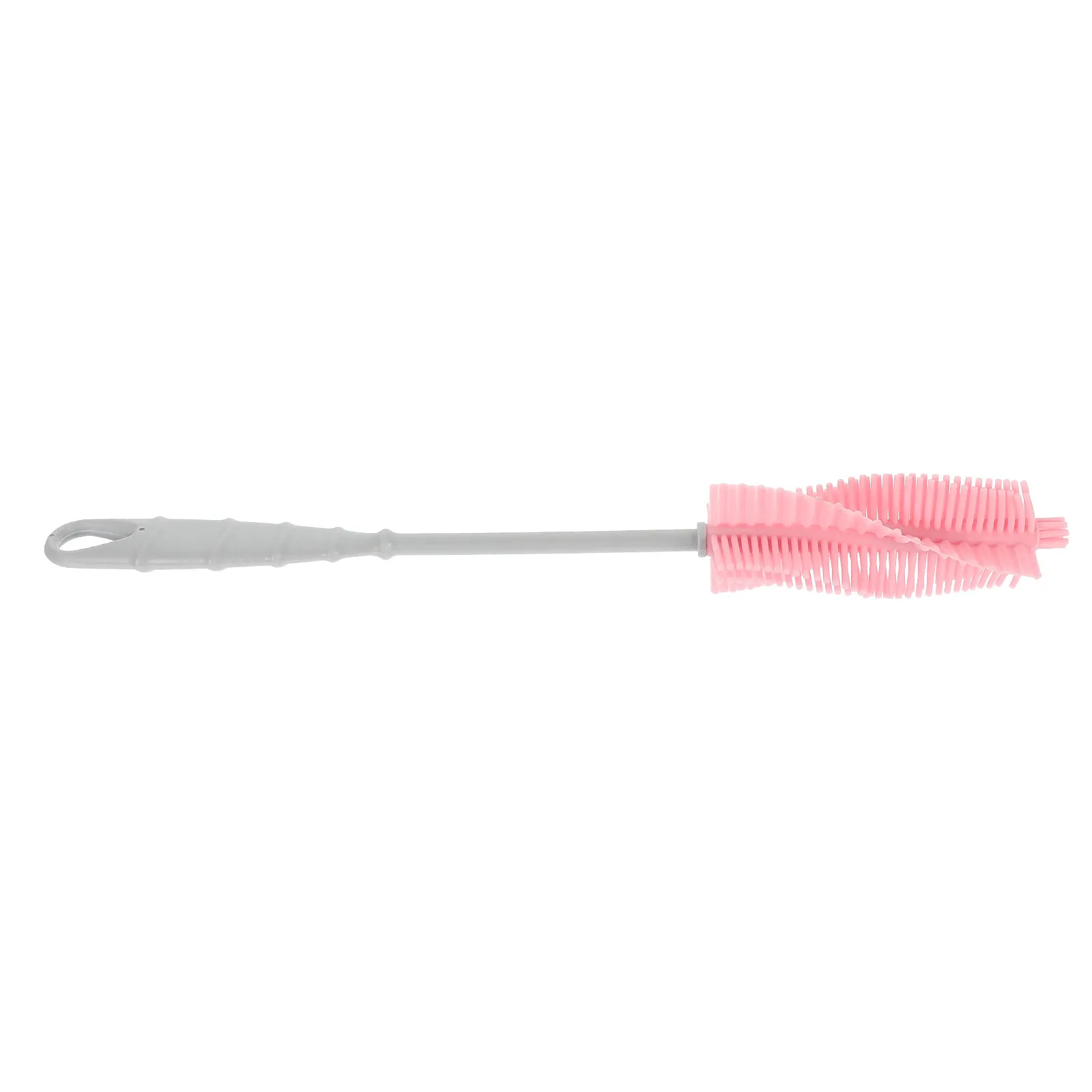 

Feeding Bottle Brush Silicone Long Handle Milk Bottle Cleaner Non-Scratch Brush Glassware Cleaning Kitchen Gadget Pink