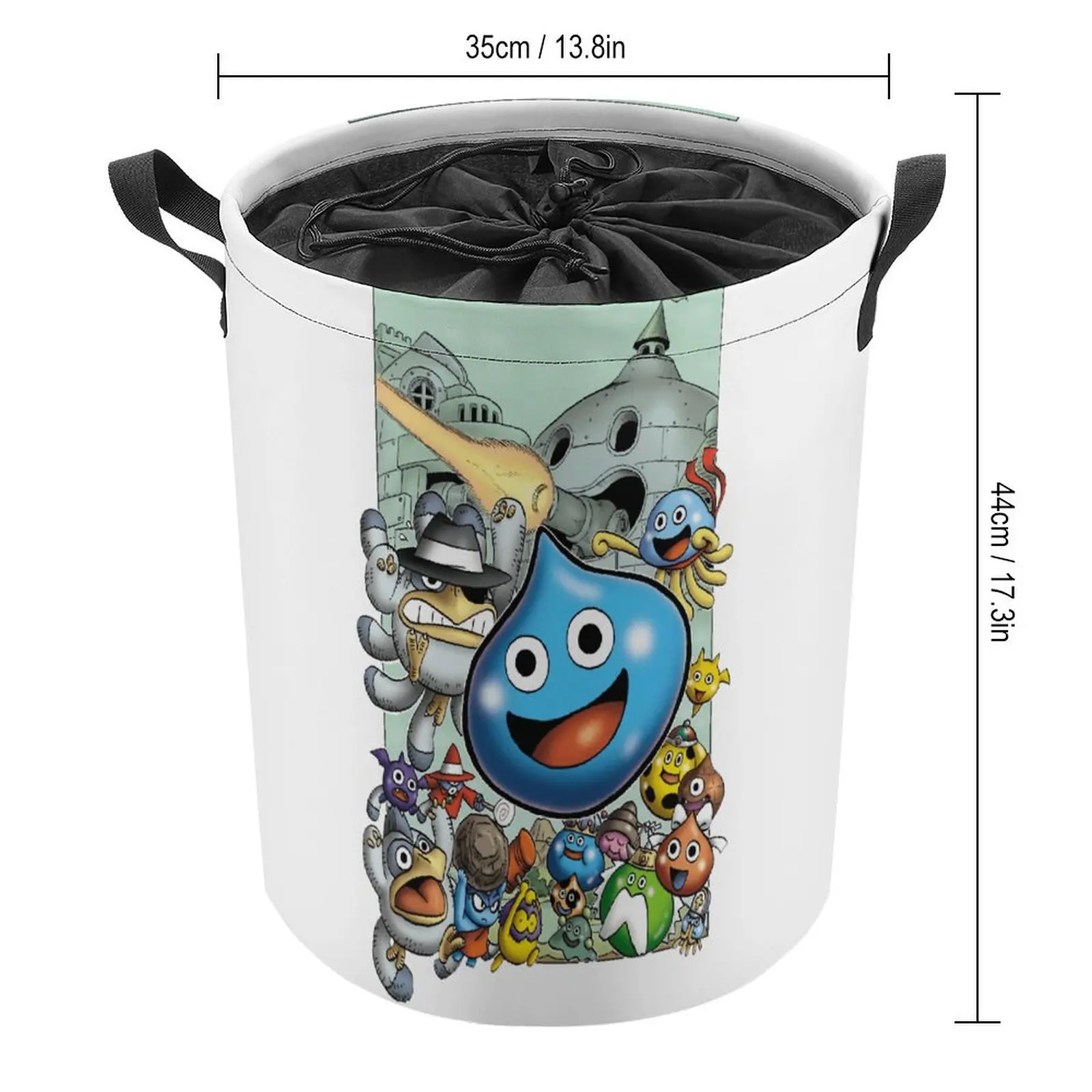 Dragon Quest Slime Print for Sale Tie Up Your Dirty Pocket Laundry Basket Multifunctional Storage of Socks Durable Convenient No