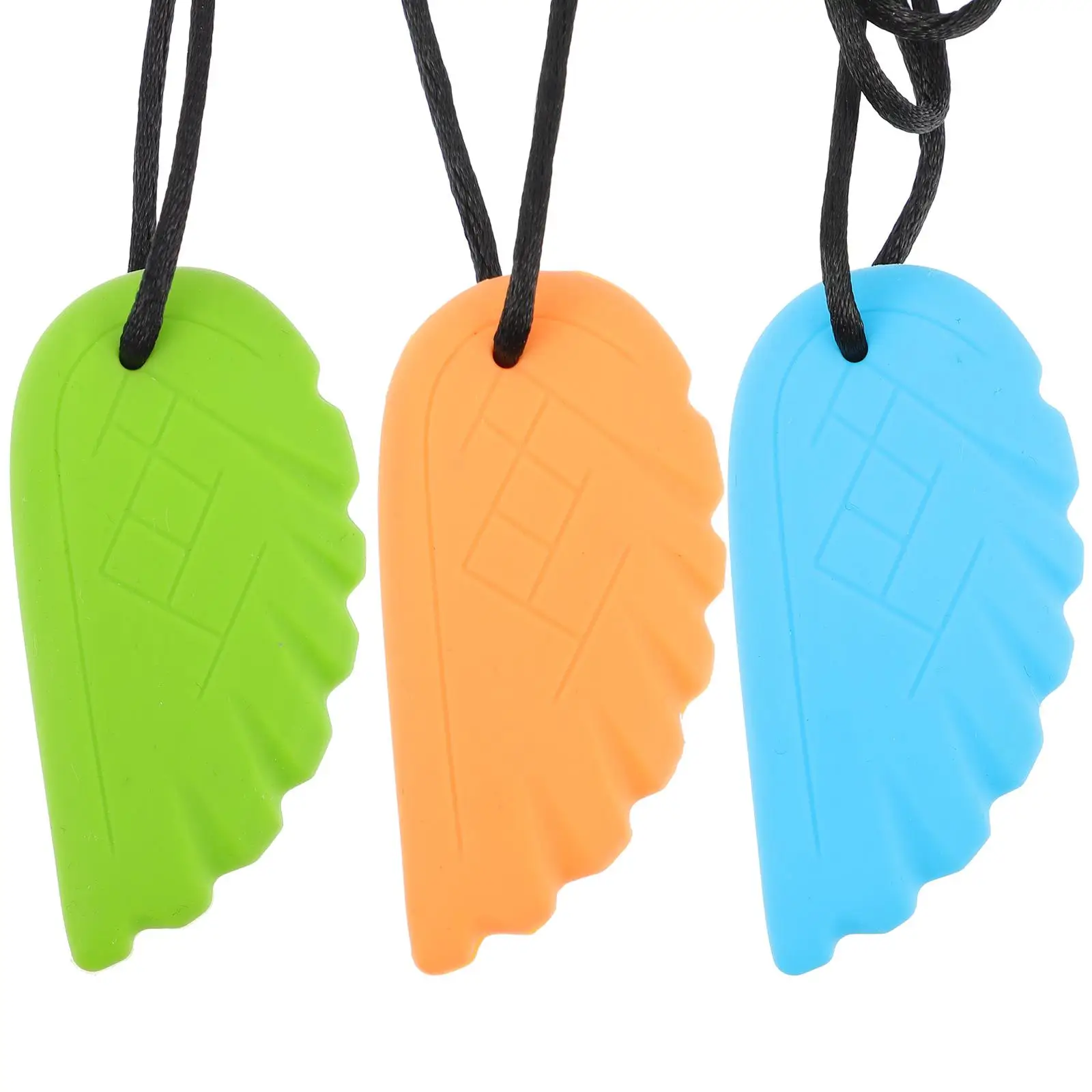 

3 Pcs Silicone Pendant Necklace Baby Necklaces Molar Teether Teething Chain Tool