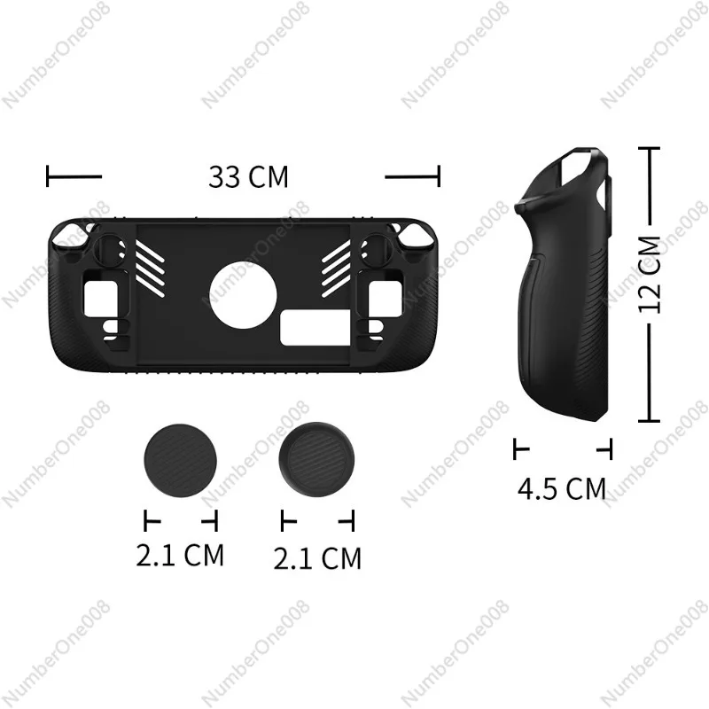 Funda protectora de silicona para consola de juegos, cubierta antideslizante a prueba de polvo, anticaída, adecuada para Steam Deck, 4 botones de piezas