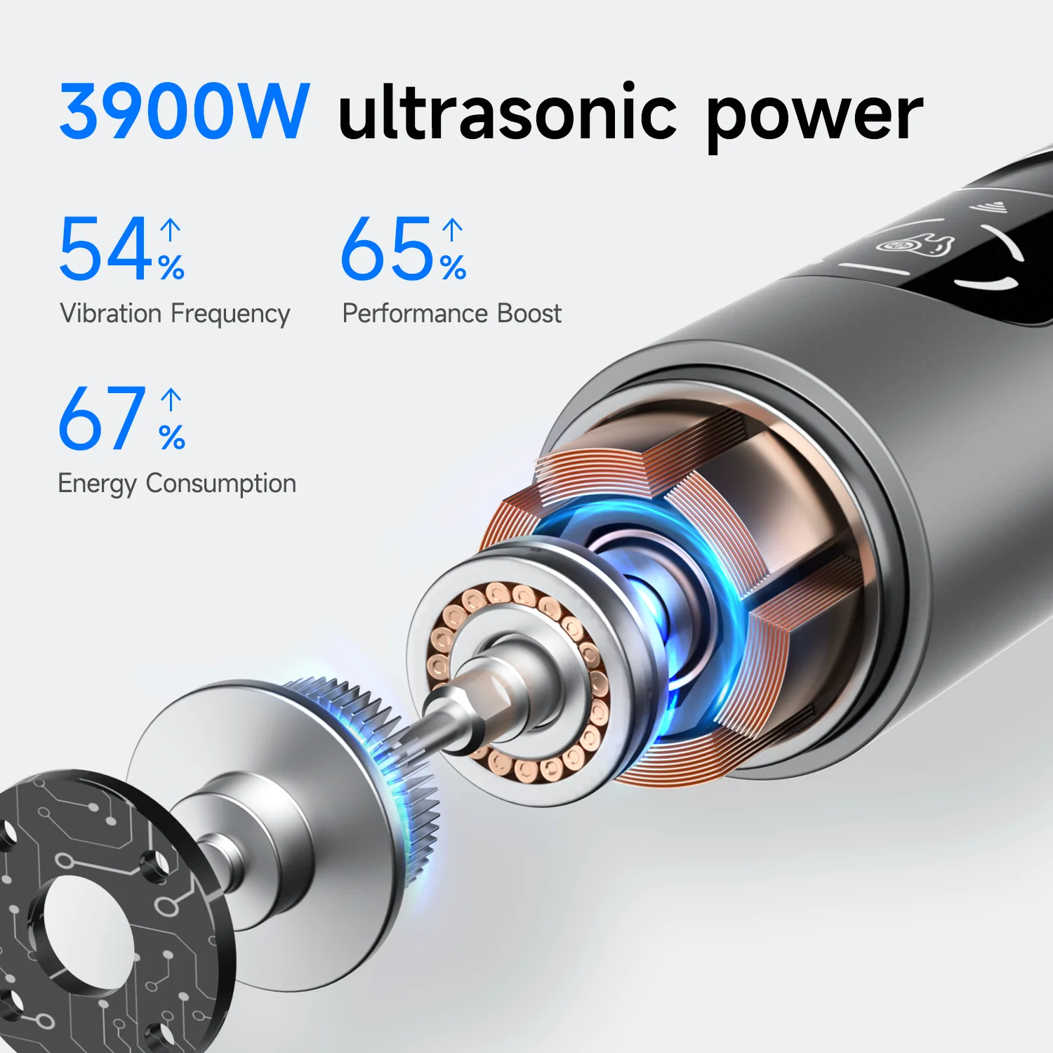 เครื่องขูดหินปูนอัลตราโซนิกแบบมองเห็นได้ 5 โหมด พร้อมไฟ LED อุปกรณ์ทำความสะอาดฟันในครัวเรือน เครื่องทำความสะอาดฟัน ดูแลสุขภาพช่องปาก