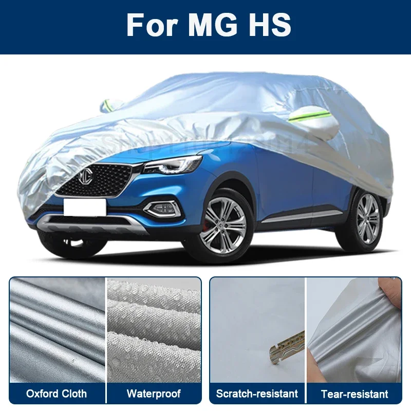 

Outdoor Full Car Cover For MG HS with Reflective Strips Waterproof Snowproof Dustproof UV Protection Exterior Accessories