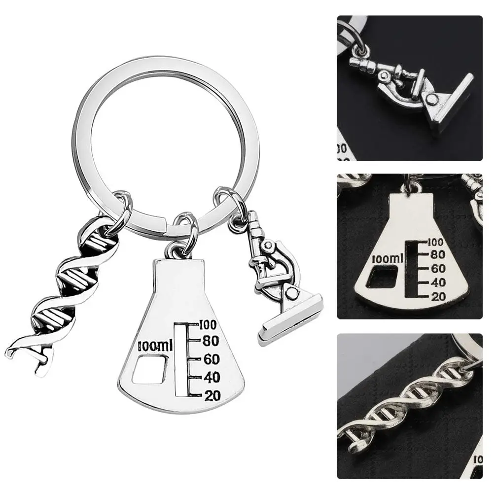 Chemical Molecular Keychain Attractive Stylish Creative Key Ring Pendant Decoration Science Teacher Chemistry Biology Gifts