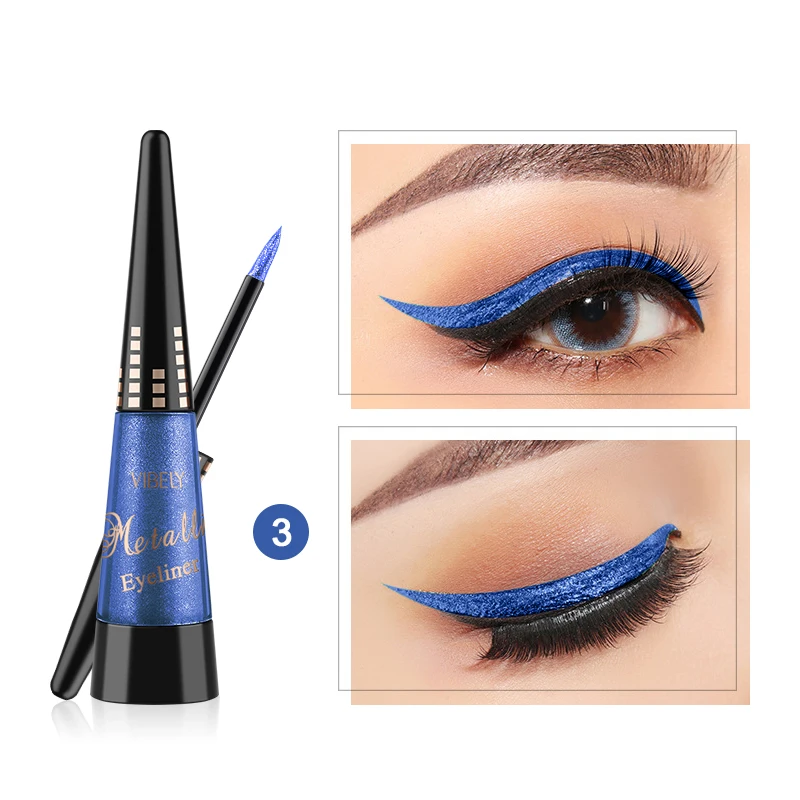 1/2/3 Stuks Kleuren Vloeibare Eyeliner Potlood Parelmoer Waterdichte Snelle Eye Liner Pen Vrouwen Make-Up Glanzende Ogen Cosmetica