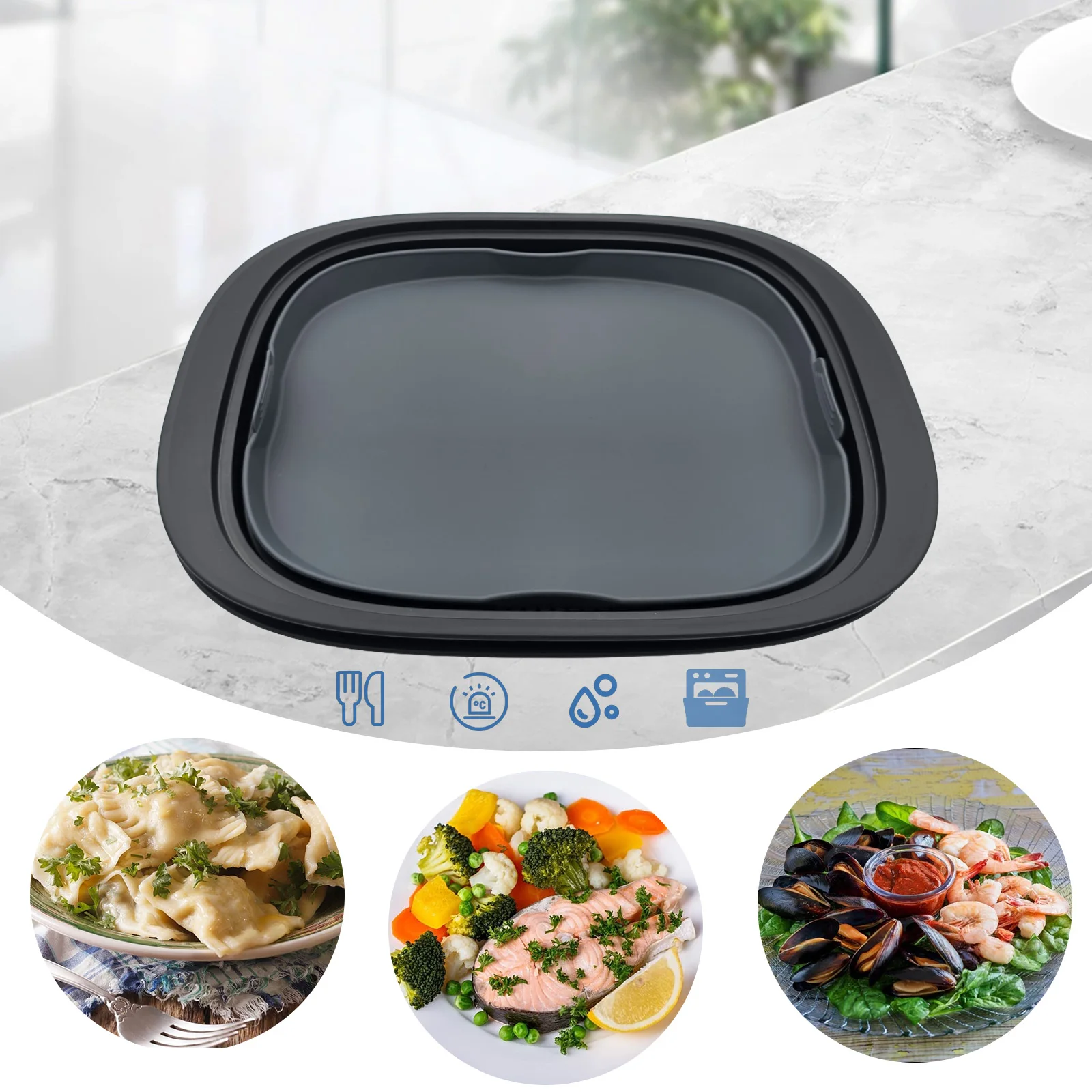 Silicone Steamer&Baking Dish for Thermomix TM5 TM6 TM31, Multifunctional Steaming Baking Cooking Gadget, Heat Resistant Silicone view 4