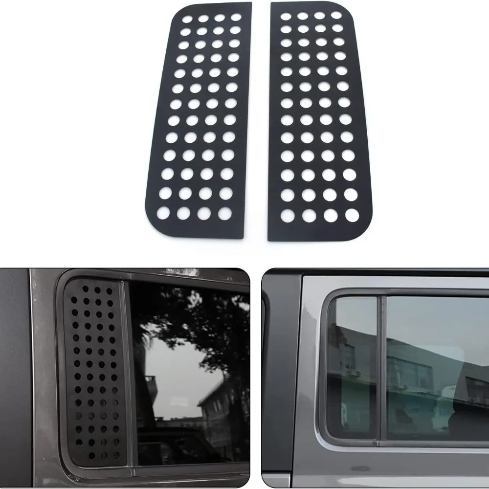 rear door window glass panel guard plate For Jeep wrangler JK JL 07-24 decorative cover plate modification universal accessories