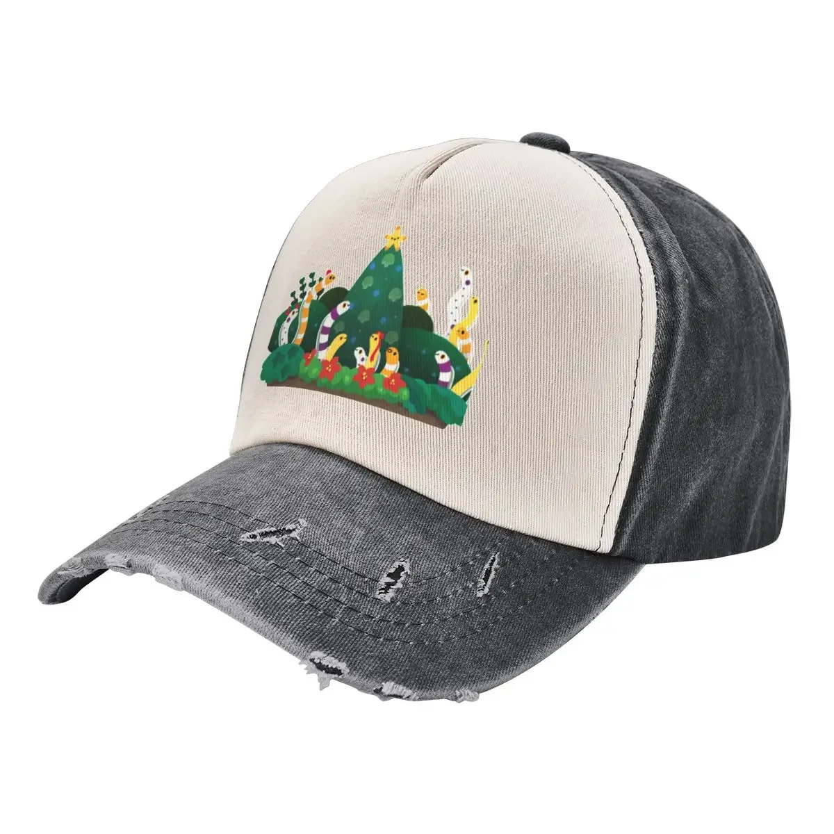 Christmas garden eel Baseball Cap custom Hat black Snap Back Hat funny hat Men Hats Women's