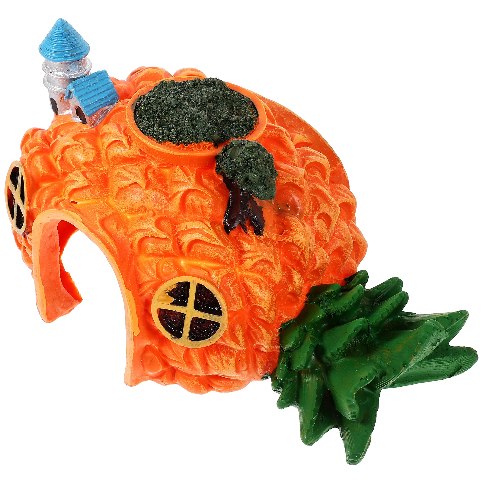 

Pineapple Shelter Aquarium Ornament Resin Craft Fish Tank Decoration Safe for Fish Reptile Terrarium Garden Decor