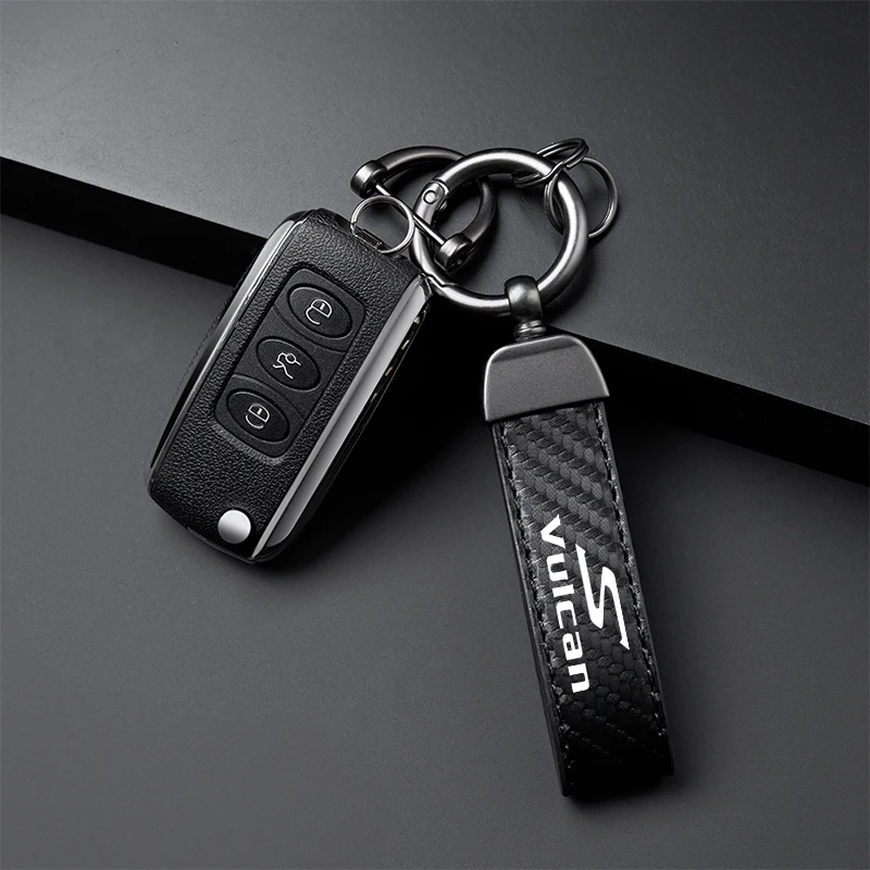 For KAWASAKI Vulcan S VN650 2015-2024 High-Grade leather Motorcycle Keychain Holder Keyring Accessories