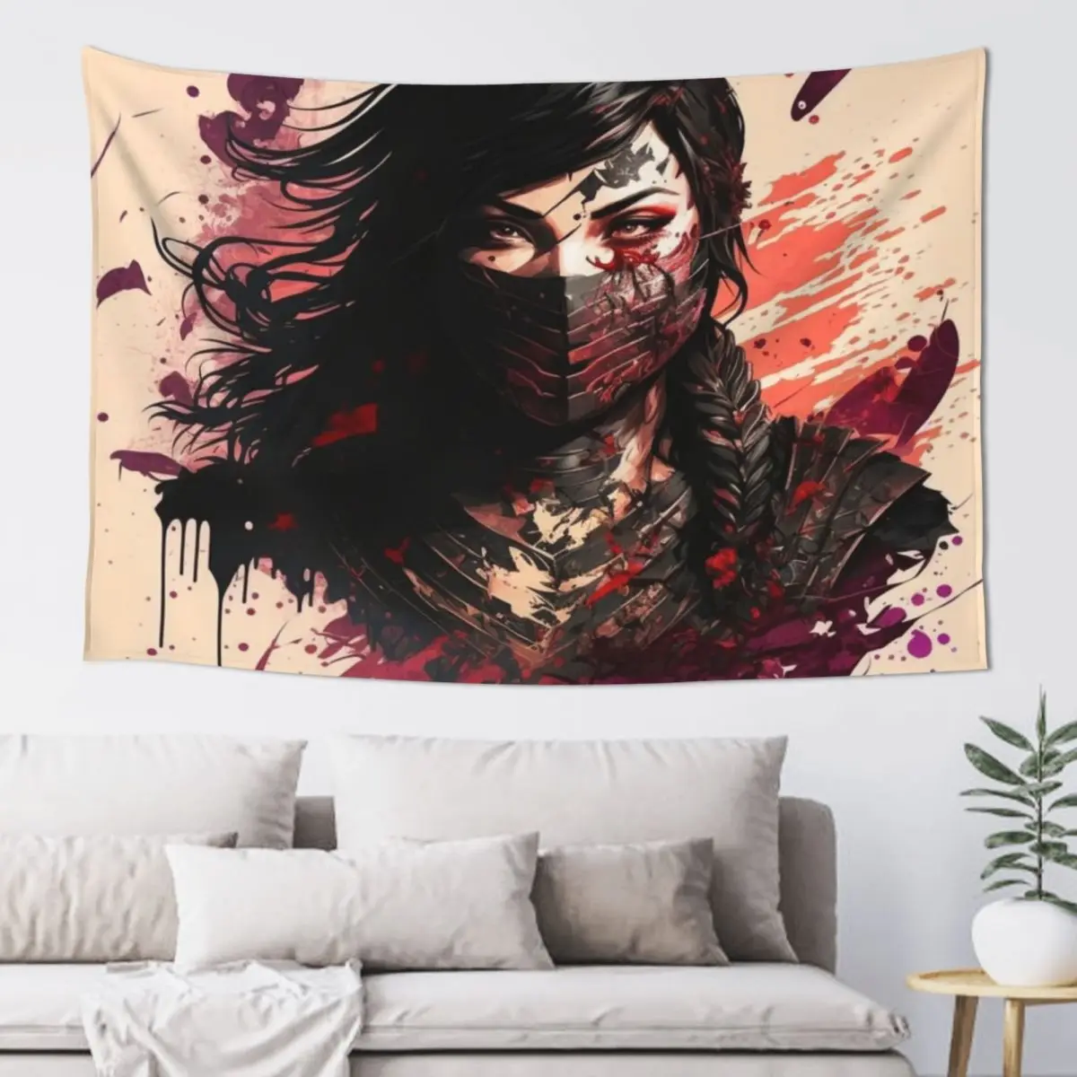 Mortal Kombat Mileena #1 Tapestry Hanging Wall Things To The Room Wall Carpet Tapestry