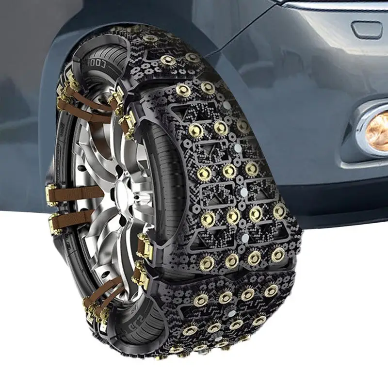 

Car Snow Chains 6pcs Truck Tire Chains Heavy Duty Car Anti-Skid Chain Multifunctional Snowfield Muddy Icy Ground Car Chains