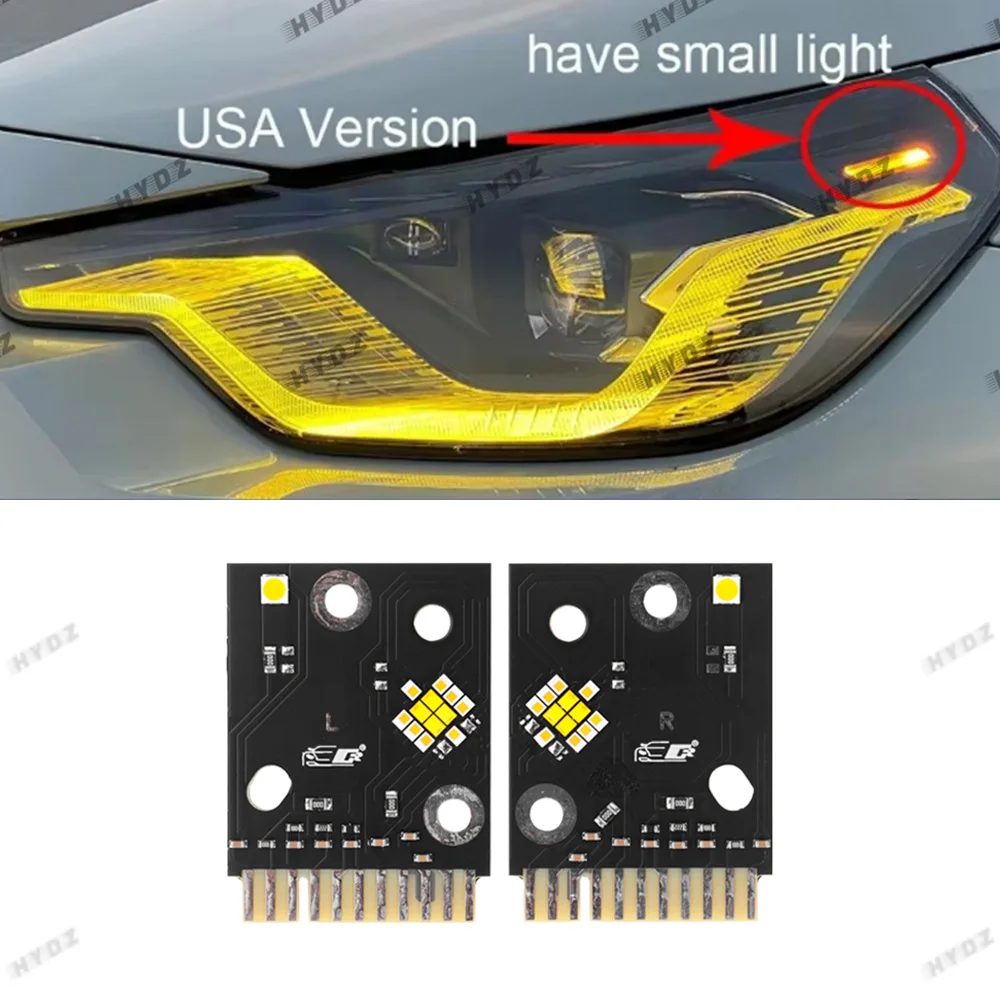 

Светодиодные панели с желтыми ангельскими глазами 12160020070 для BMW 2 серии G42 M2 G87 M235i DRL Адаптивные светодиодные фары DRL Дневные ходовые огни