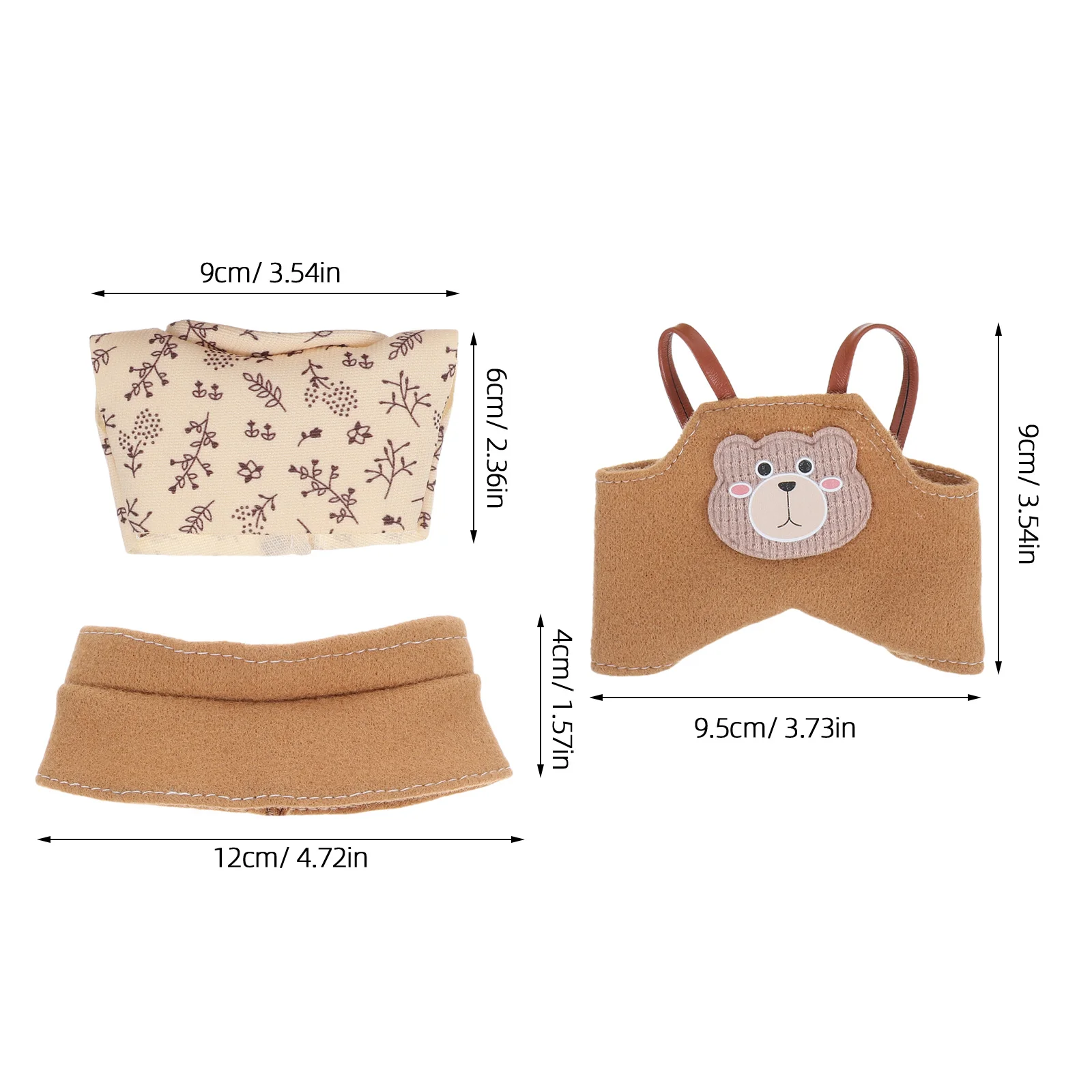 Conjunto de roupas para roupa macia de 17cm com calças de chapéu, design elegante para brincar de fingir, acessórios de roupas de reposição