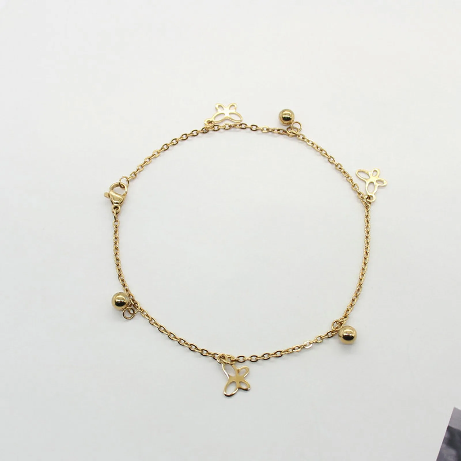 1PC Stainless Steel Star Heart Butterfly Anklet Gold Color Pendants Chain Anklet For Women Summer Beach Foot Show Sandal Jewelry