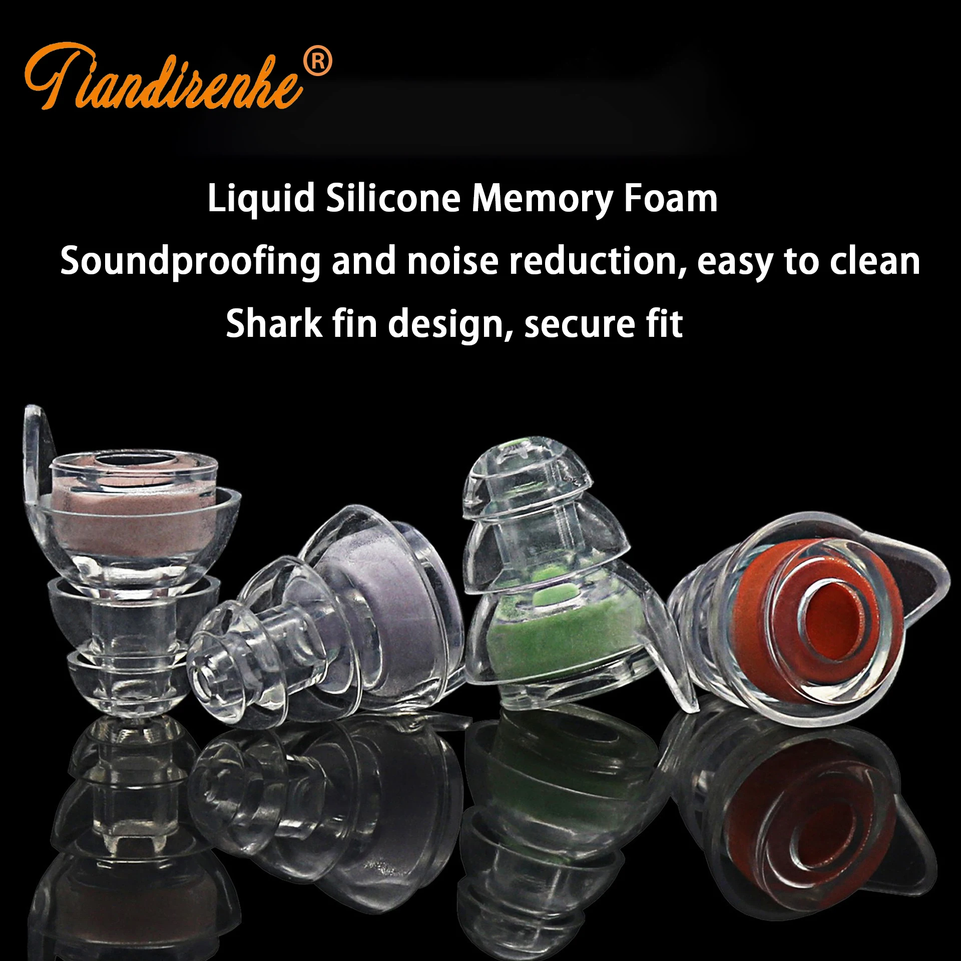 Tiandirenhe Memory Liquid Silicone High-Quality Silicone Earplugs, suitable for external noise isolation and noise reduction.