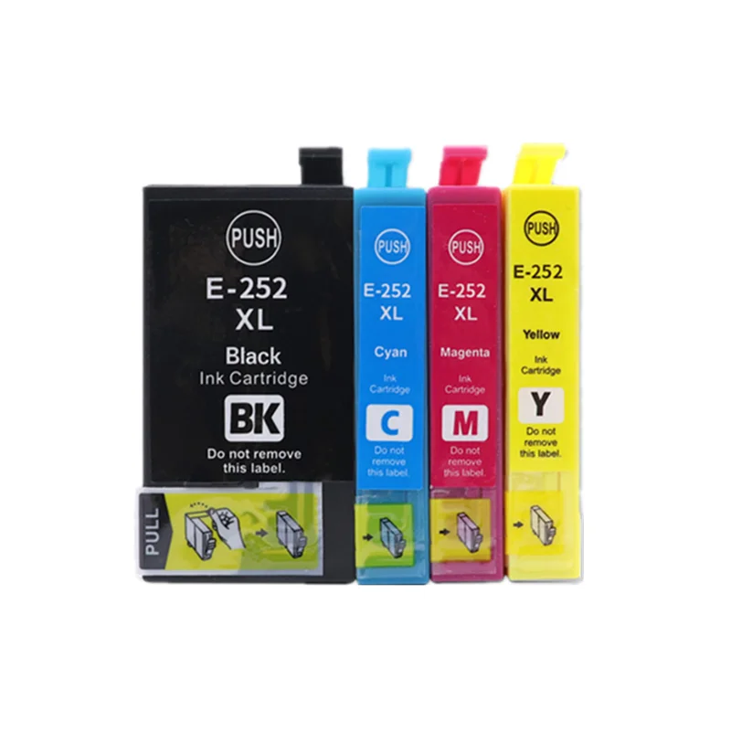 Compatible 252XL Ink Cartridge T252XL E-252XL 252 XL For Epson WorkForce WF-3620 3640 7110 7210 7610 7620 7710 7720 Printer