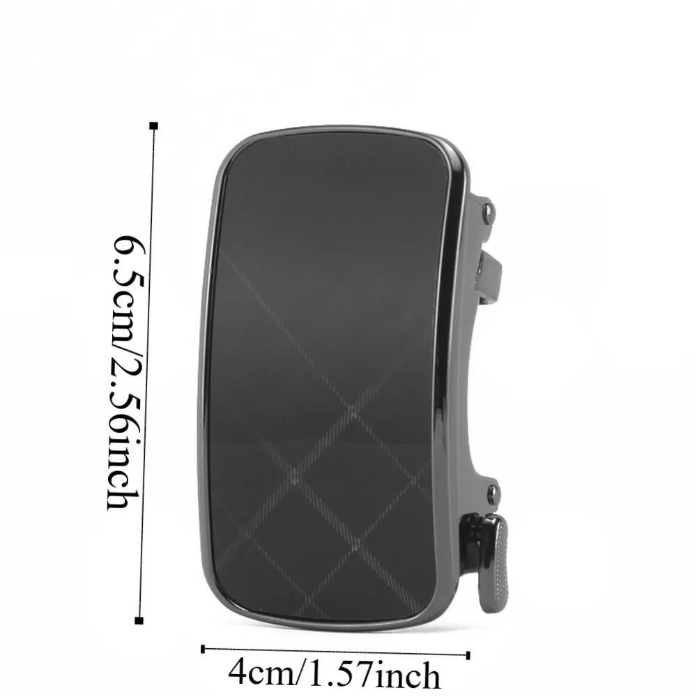 Gesper Sabuk Lebar Bahan Alloy 3.5CM Hitam untuk Pria, Tekstur Tahan Lama, Gesper Otomatis, Hadiah untuk Ayah/Pacar