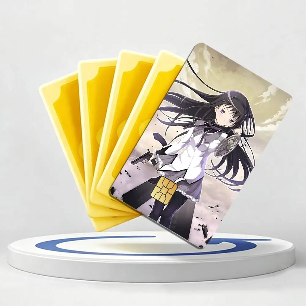 H-Homura Anime P-Puella Magi Card Stickers for Bank Access Protective Waterproof Film Cover Sticker Gift