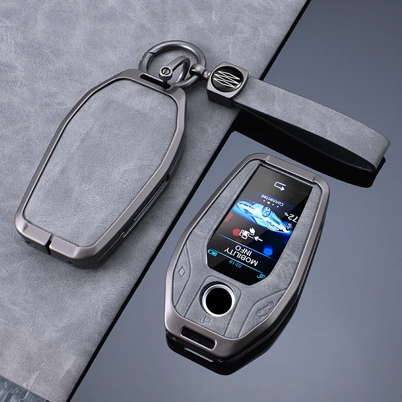 

Zinc alloy car Key Case For BMW G05 X5 G30 G12 G11 G32 G31 5 7 Series I8 I12 I15 G01 X3 G02 G07 Smart Accessories LED Display