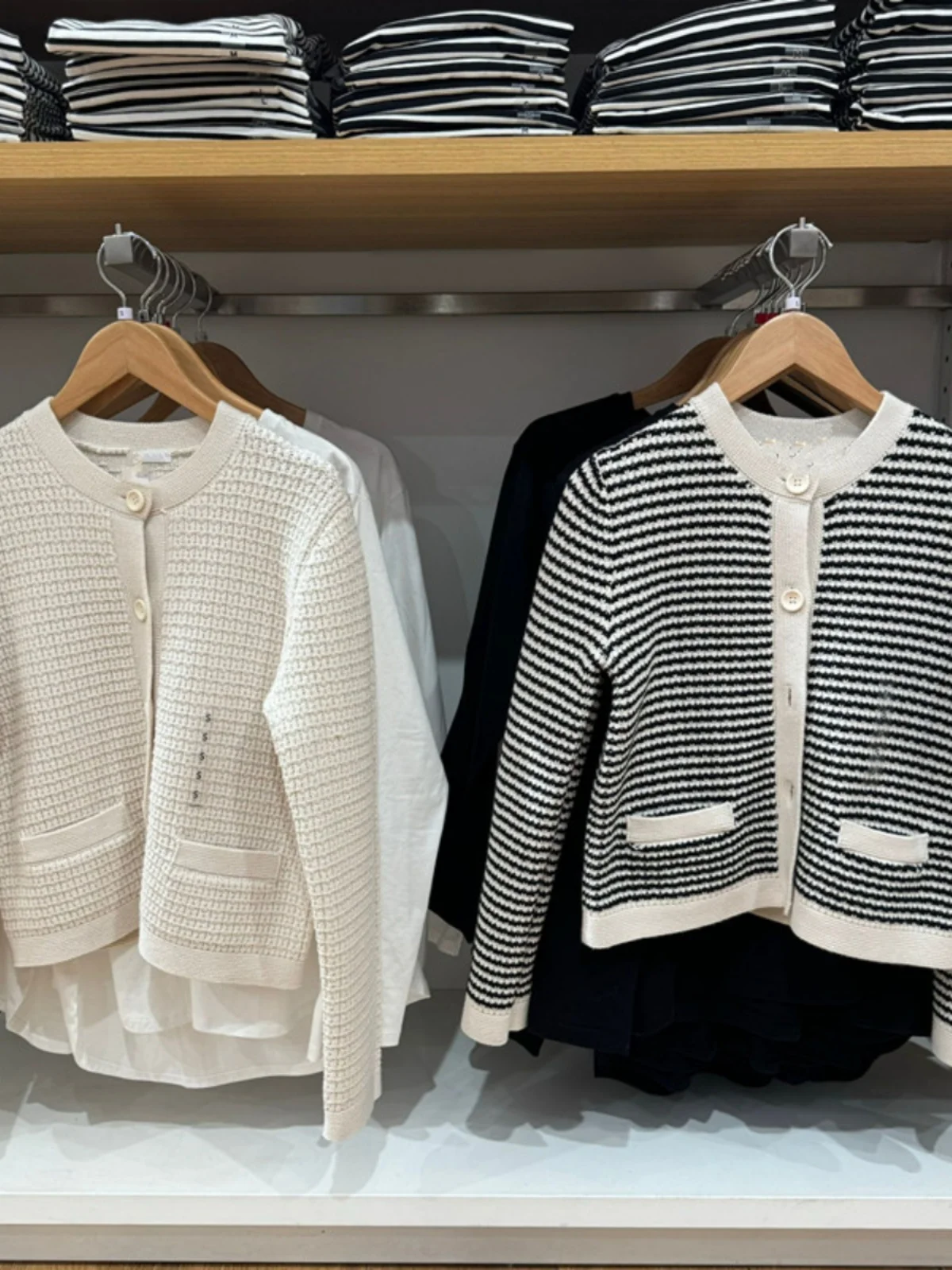 

Spring 2024 New Sle Small Fraance Knitted Cardigan Sweater ort Jaet Women's Faion Acrylic Long Sve Regular Length