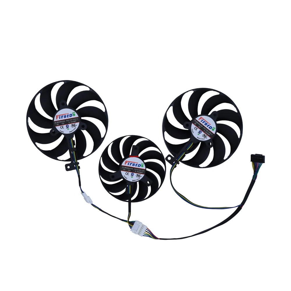 3Pcs/Set,FDC10H12D9-C,Graphics Card Cooler Fan,For ASUS TUF3 RX 5700 XT OC 8G EVO GAMING,TUF3 RX 5600 XT 5600XT OC 6G EVO GAMING