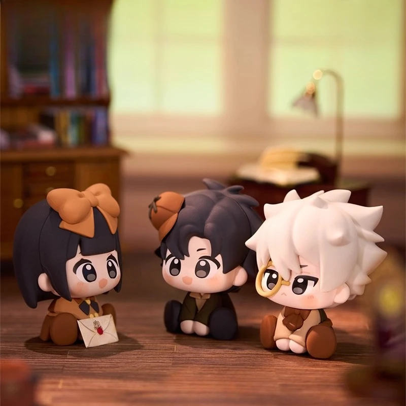 8Cm Anime Game Link Klik Seri Kampus Yingdu Kawaii Cosplay PVC Boneka Duduk Kartun Mini Acak Mainan Figur Hadiah Alat Peraga Penggemar