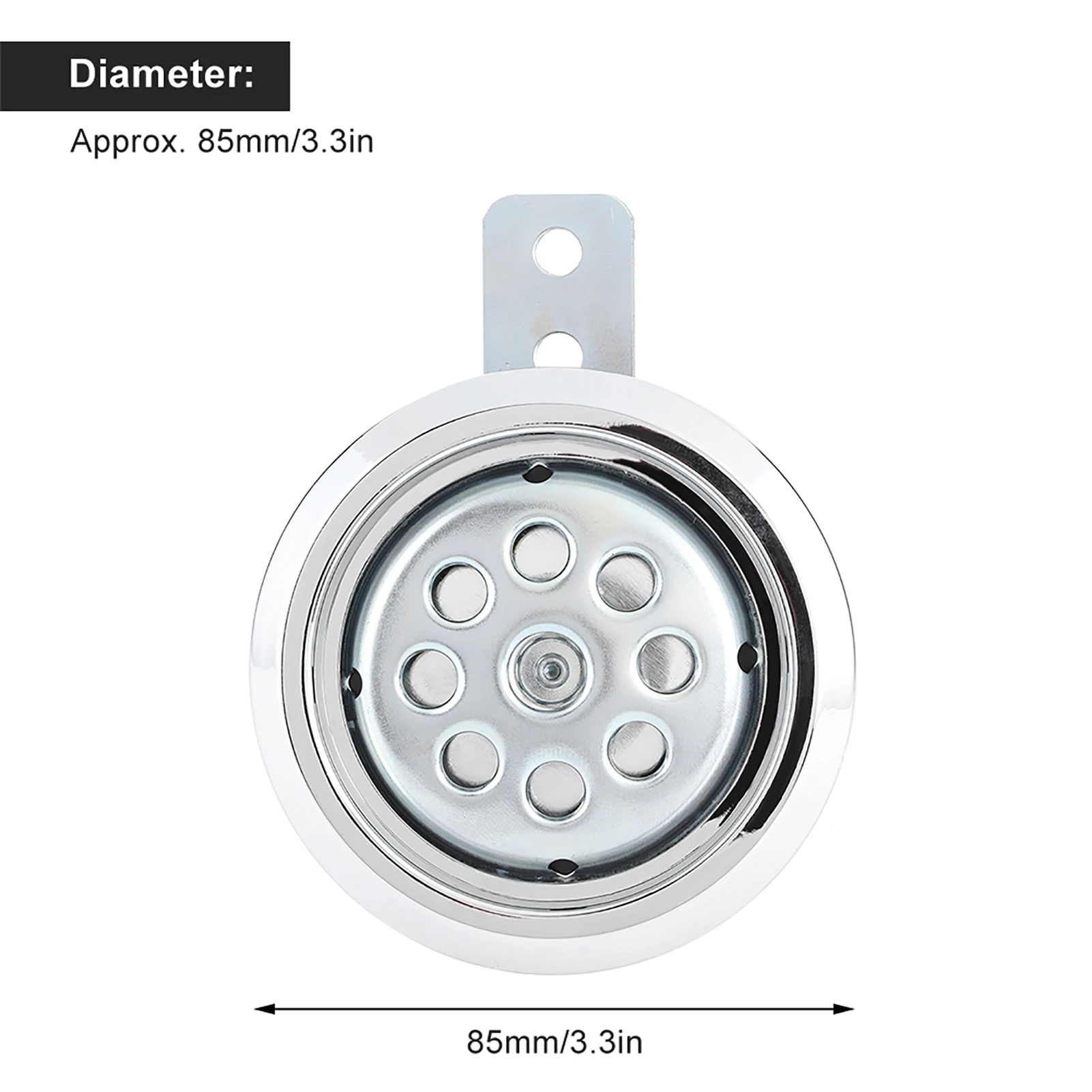 العالمي للدراجات النارية القرن 12 فولت 105dB مقاوم للماء 85 مللي متر مع العسل كروم غطاء بصوت عال دراجة نارية القرن دراجة نارية الملحقات