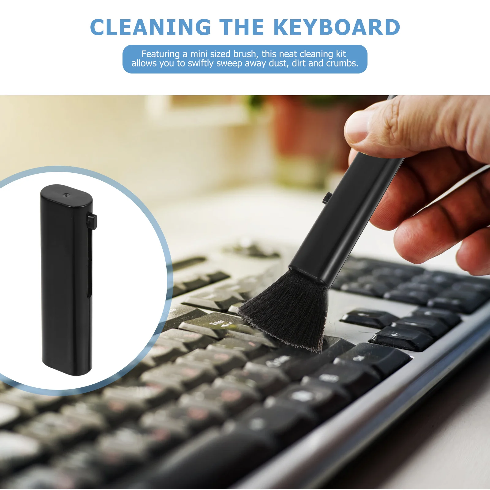 

6Pcs Household Keyboard Cleaning Brush Mini Size Desktop Dust Broom Practical Durable Cleaning Supplies Kit Keyboard Brush