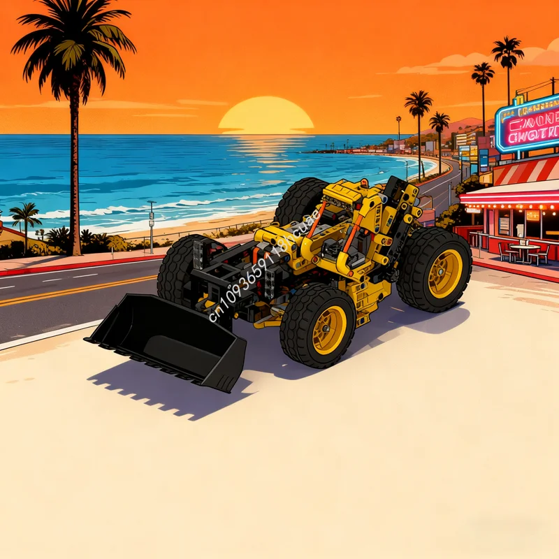 

685 шт. MOC TELESCOPIC LOADER Техническая модель здания рождественские подарки блоки игрушка Строительство Сборная идея Образование День рождения