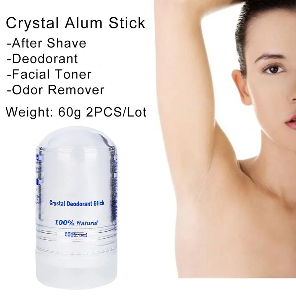 60g Crystal Deodorant Alum Stick Body Underarm Odor Remover Antiperspirant for Men and Women Men Deodorant Stick Undefined