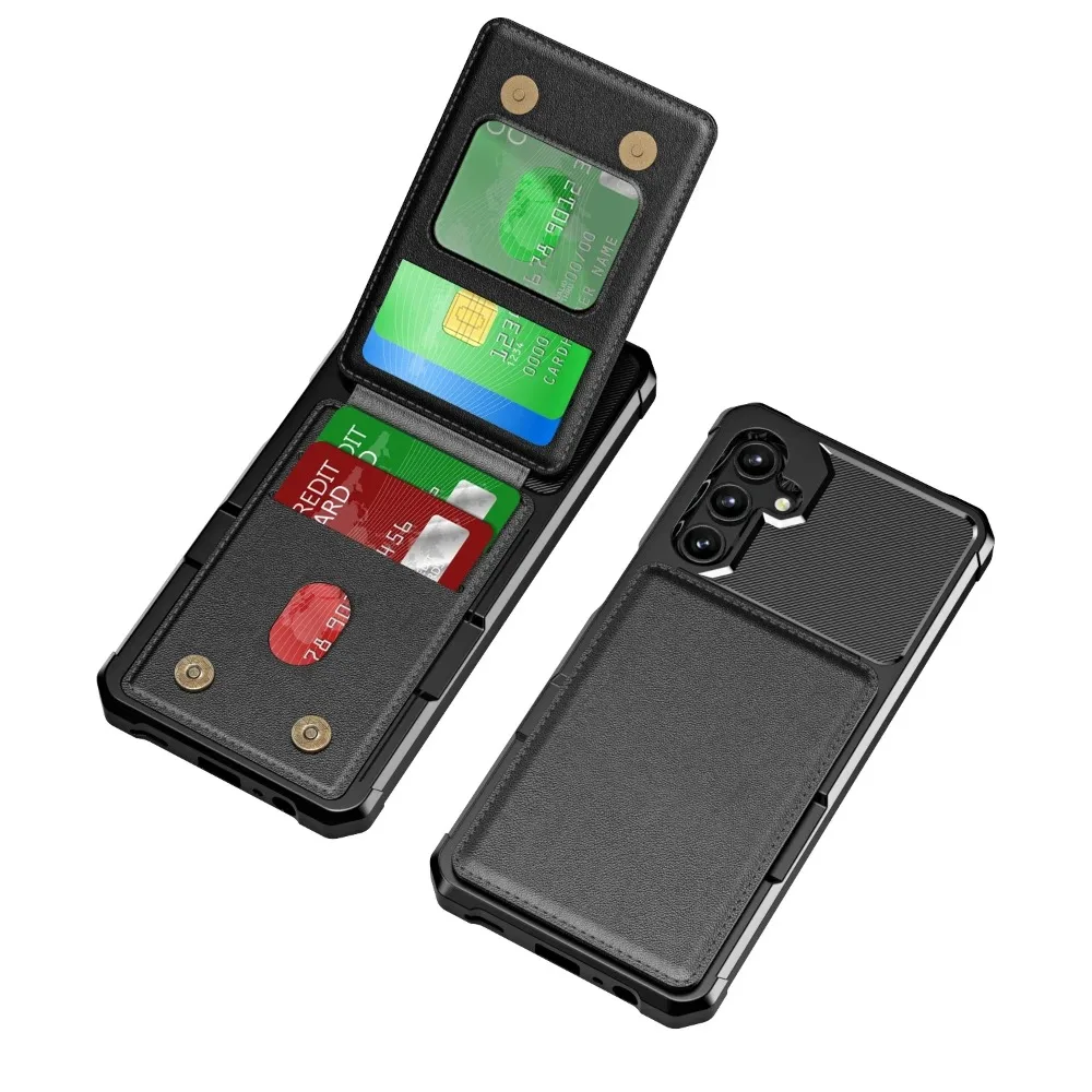 Für Samsung Galaxy S25 S24 S23 S22 S21 Ultra Plus FE A56 A36 A26 A55 A35 A54 A34 Brieftasche Abdeckung mit Karte Halterung Slot Telefon Fall