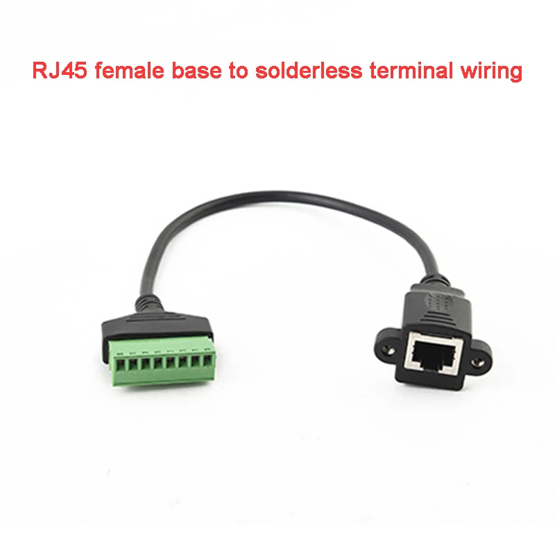 RJ45 Ethernet Male To 8 Pin AV Terminal Screw Adapter Converter Block Plug Cable For CCTV DVR Camera