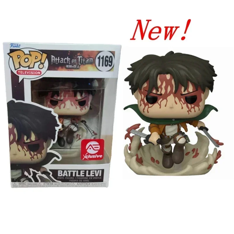NUEVO Funko Pop 2026 de la Serie Ataque a los Titanes # Figura de Acción Coleccionable Battle Levi 1169, Regalos