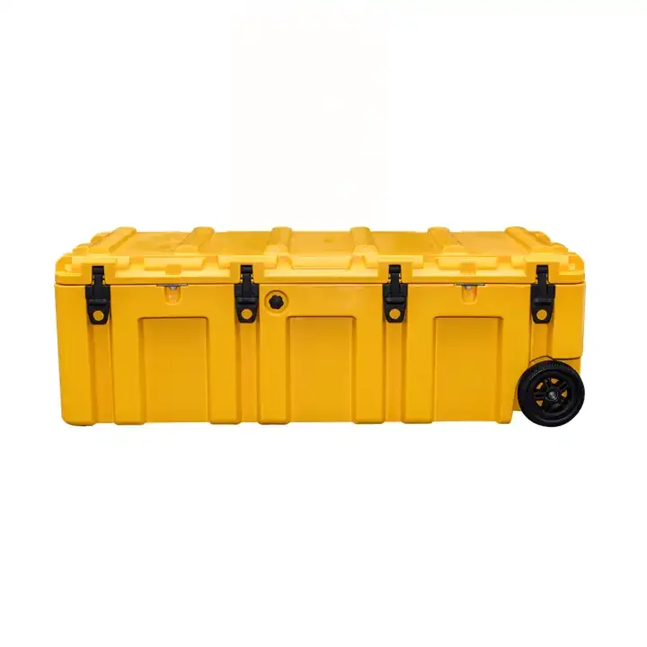 Rotomolded Hard Plastic Carrying Case with Wheel, Tool Box with Trolley, Large Capacity, 175L