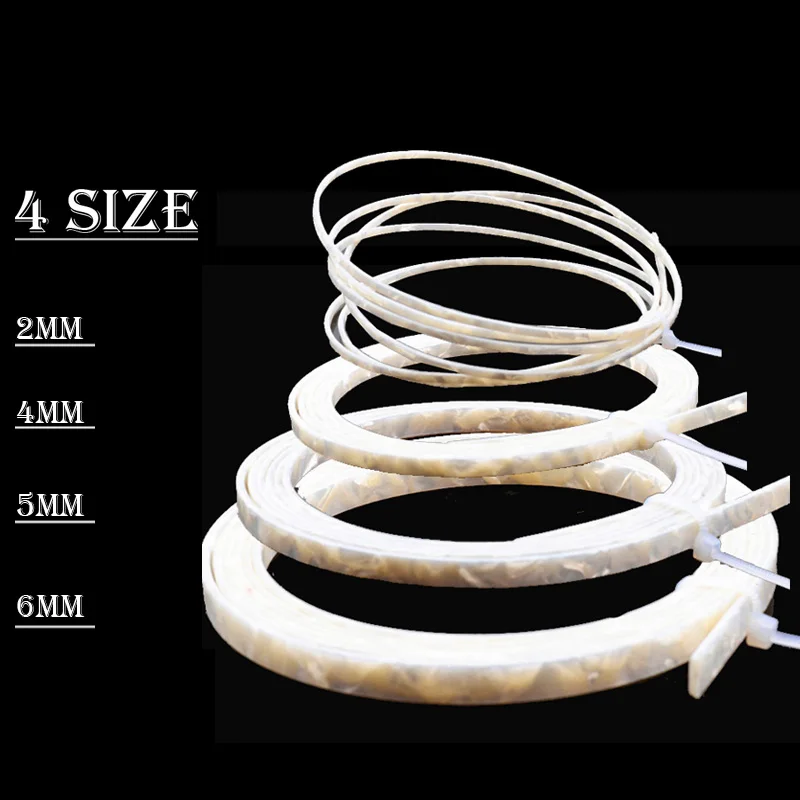 10PCS White Pearl Celluloid Guitar Binding Purfling 1650 x 2/4/5/6/10 x 1.5 mm Celluloid Guitar Parts