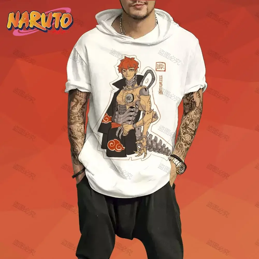 Hooded Shirt Naruto Hip Hop Men Y2k T-shirt Oversized Men's T-shirts High Quality Clothing Ninja 3XL Trend Essentials Trend 2022