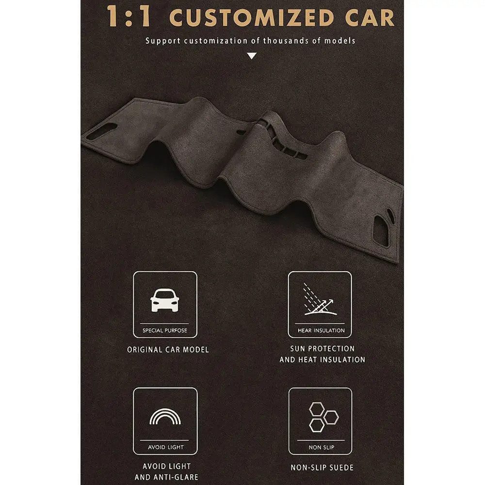 For Jaecoo J5 2025-2027 RHD Car Dash Cover Mat Dashboard Pad Sun Shade Anti-Slip Carpet Polyester Interior Right Hand Drive view 3