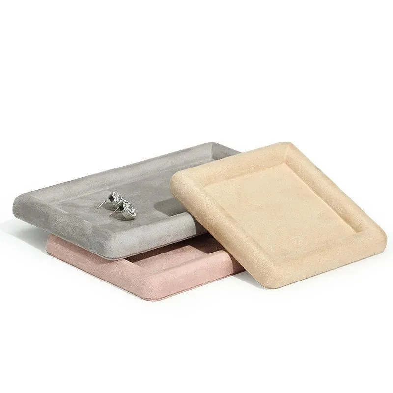 

Wooden Jewelry Ring Organizer Tray 33x24cm with 90 Slots Ear Stud Storage Display Plate for Jewelry Store Counter Props