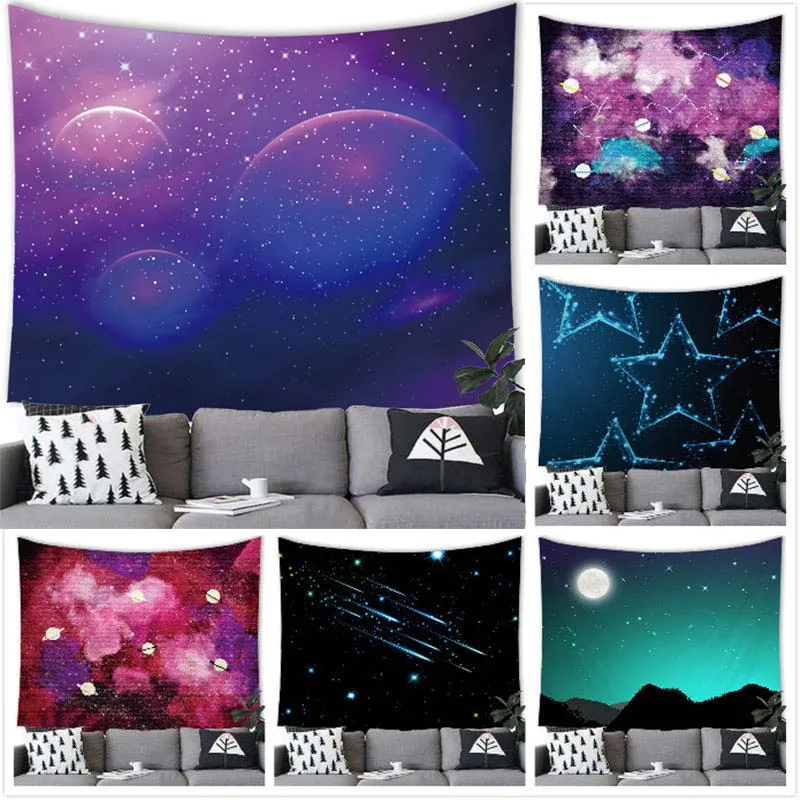 

Star Starry Sky Tapestry Wall Hanging Night Starry Sky Decor Tapestry Stars Home Room Decoration Background Wall Decor