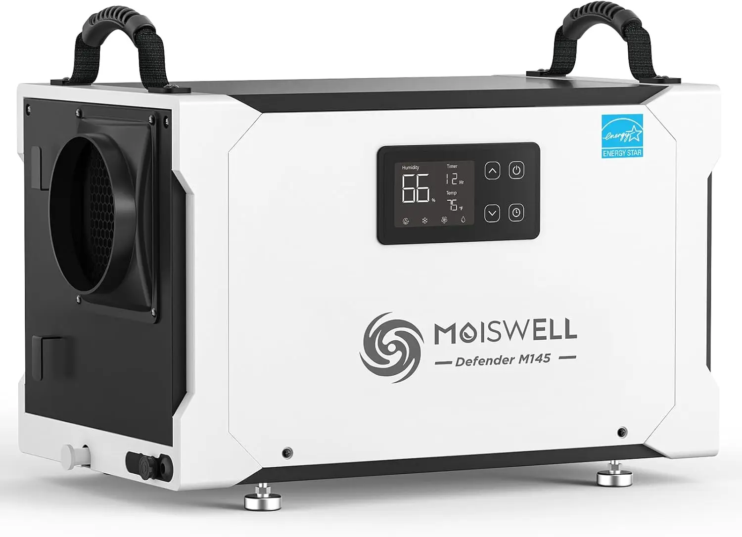 

155 Pint Commercial Dehumidifier with Drain Hose for Crawl Spaces, Basements, Industry Water Damage Unit, Large Capacity, Compac