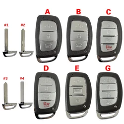 CS020060 Aftermarekt Key Shell 3/4 Button for Hyundai Remote Smart Key Housing  Replacement  Car Key Shell