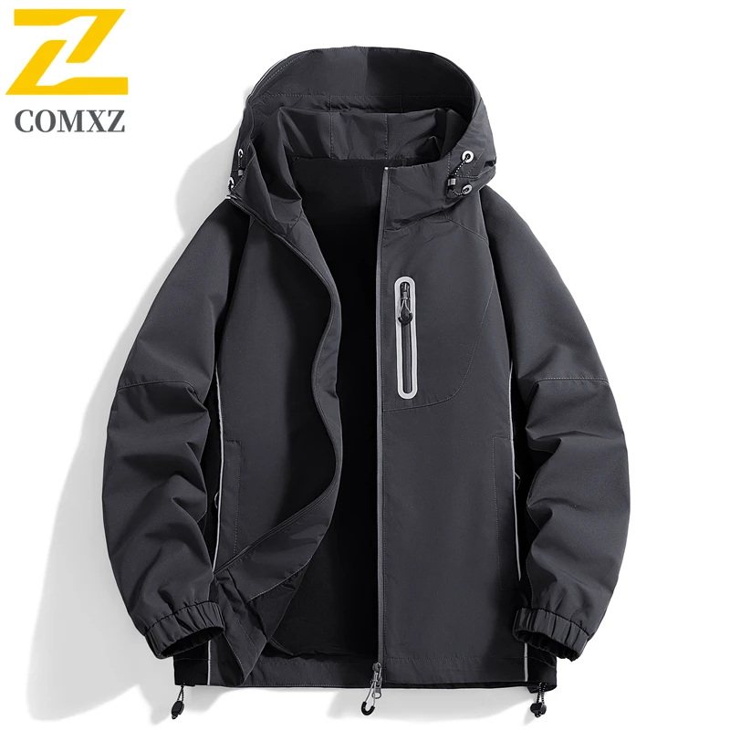 

Men Casual Jacket Spring and Autumn Trendy and Versatile Windproof and Breathable Hooded Jacket Outdoor Street Commuting Jacket