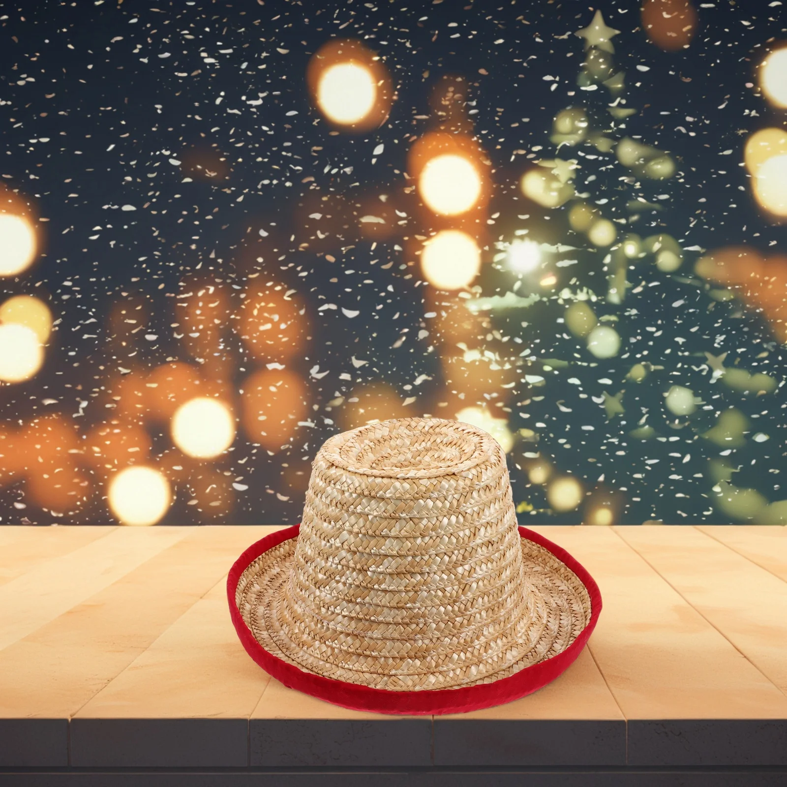 

Straw Hat For Juggling Acrobatics Street Dance Performance Elegant Design Versatile Use Cosplay Costume Sun Protection