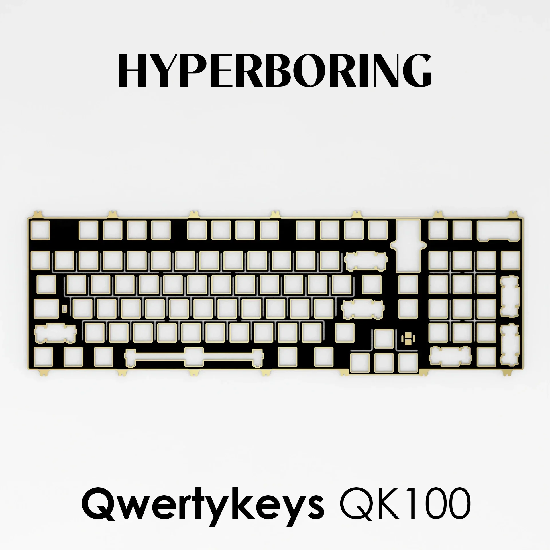 Qwertykeys QK100 Keyboard Plate PC POM FR4 of Plate Mounted Stab