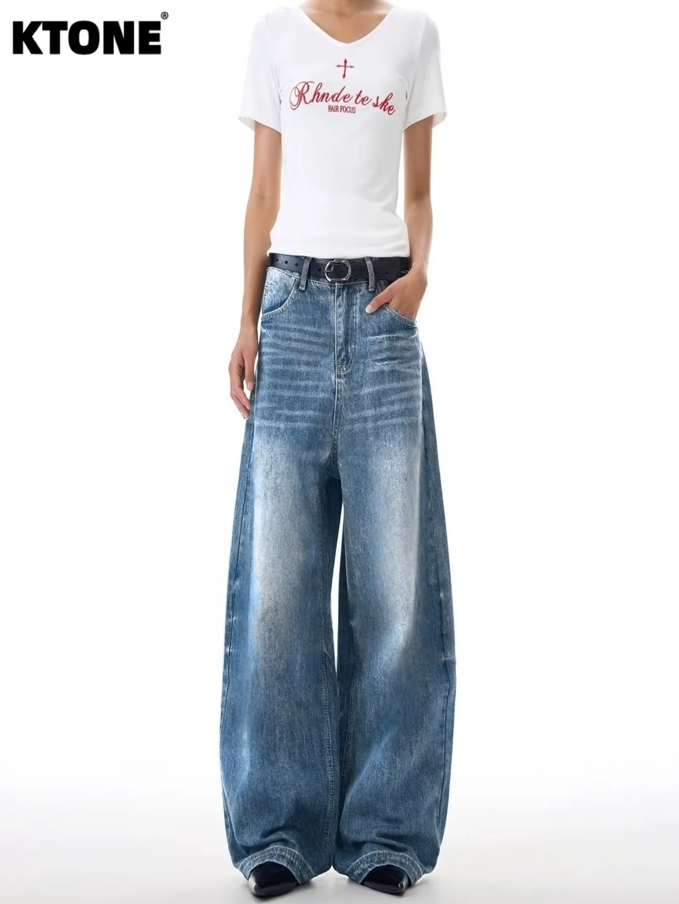 

Мужские свободные синие джинсы в стиле Y2K, оригинальный дизайн, унисекс, без аксессуаров и ремней.